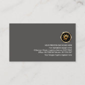 Grijze Elegantie Stijlvolle Moderne Oprichter CEO Visitekaartje (Achterkant)