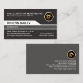 Grijze Elegantie Stijlvolle Moderne Oprichter CEO Visitekaartje (Voorkant / Achterkant)