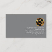 Grijze elektro Lichte Schakelaar Elektrisch Visitekaartje (Achterkant)