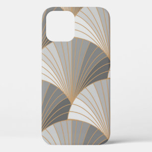 Grijze elementen met gouden omtrek. naadloos patro Case-Mate iPhone case