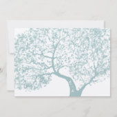 Grijze en Aqua Tree Weddings Speciaal uitgenodigd Kaart (Achterkant)
