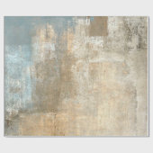 Grijze en beige Abstracte kunst Schildingegrepen a Cadeaupapier (Vlak)