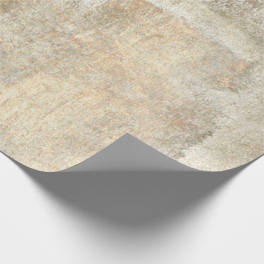 Grijze en beige Abstracte kunst Schildingegrepen a Cadeaupapier (Hoek)