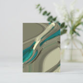 Grijze en blauwe Abstracte kunst Briefkaart (Staand voorkant)