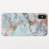 Grijze en blauwe bruine bruine glitter Case-Mate iPhone case (Achterkant (horizontaal))