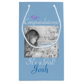 Grijze en blauwe carrouseldromen Aangepast kleine  Klein Cadeauzakje (Achterkant)