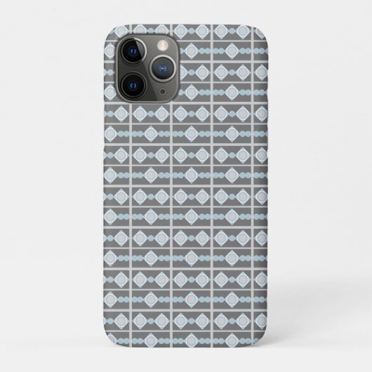 Grijze en Blauwe Geometrische Vormen Case-Mate iPhone Case (Achterkant)