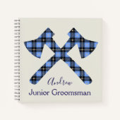 Grijze en blauwe jeneverbes notitieboek (Voorkant)