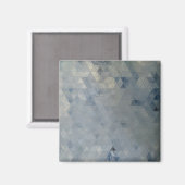 Grijze en blauwe mozaïekkieuwtegels magneet (Voorkant / Achterkant)