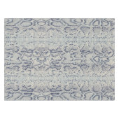 Grijze en Blauwe Slang Skin Animal Print Tafelkleed (Voorkant (Horizontaal))