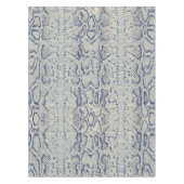Grijze en Blauwe Slang Skin Animal Print Tafelkleed (Voorkant)