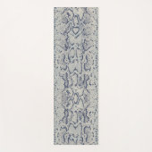 Grijze en Blauwe Slang Skin Animal Print Yogamat (Voorkant)