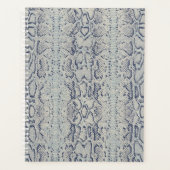 Grijze en blauwe slangenhuid dierenprint planner (Voorkant)