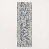Grijze en blauwe slangenhuid dierprint yogamat (Achterkant)