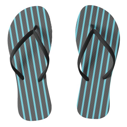 Grijze en blauwe strepen teenslippers (Voetbed)