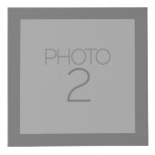 Grijze en Blauwgroen Chevrons - Aangepast monogram Kubus (Rechts)