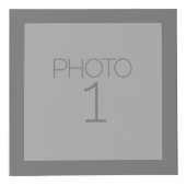 Grijze en Blauwgroen Chevrons - Aangepast monogram Kubus (Voorkant)