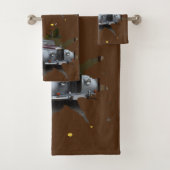 Grijze en Bourgogne  klassieke auto, Bad Handdoek (Insitu)