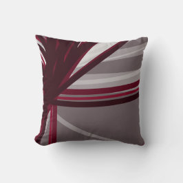 Grijze en Bourgogne Moderne Abstracte konijnen Kussen