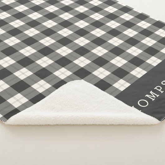Grijze en Cream Buffalo Gepersonaliseerd Sherpa Deken (3/4)