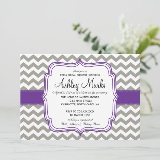 Grijze en donkere Paarse Cheveron-injectie Kaart (Staand voorkant)