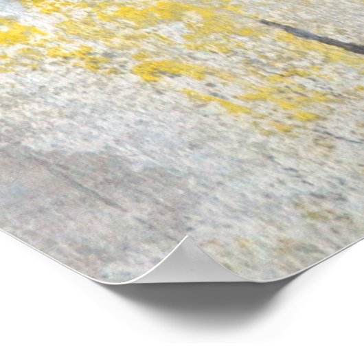 Grijze en geel Poster afdrukken (Hoek)