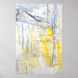 Grijze en geel Poster afdrukken