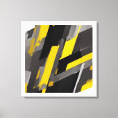 Grijze en gele Abstracte schaduwen Canvas Afdruk (Voorkant)