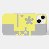 grijze en gele afdruk, Case-Mate iPhone case (Achterkant (horizontaal))