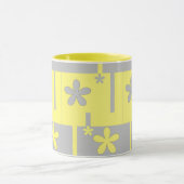 grijze en gele afdruk, mok (Midden)