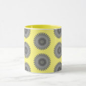 grijze en gele afdruk, mok (Midden)