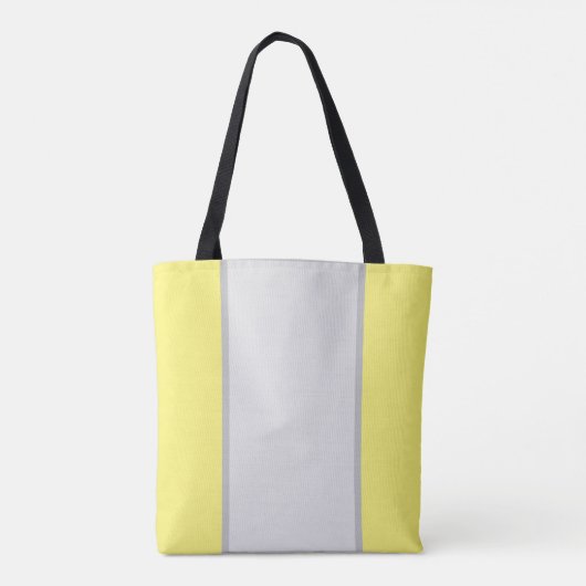grijze en gele afdruk, tote bag (Achterkant)