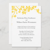 Grijze en gele bruiloft kaart (Voorkant / Achterkant)