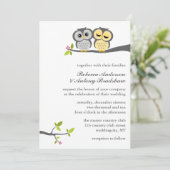 Grijze en gele bruiloft kaart (Staand voorkant)