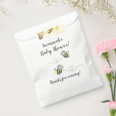 Grijze en gele Bumble Bee Favor Tassen Bedankzakje (Gezegeld)