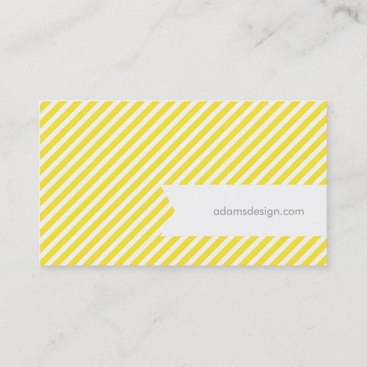 Grijze en Gele Bunting Banner Visitekaartje (Achterkant)