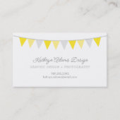 Grijze en Gele Bunting Banner Visitekaartje (Voorkant)
