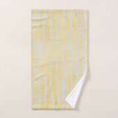 Grijze en gele strips bad handdoek (Handdoek)