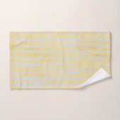 Grijze en gele strips bad handdoek (Handdoek)