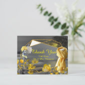 Grijze en gele tulpen met zonsondergang aankondigingskaart (Staand voorkant)