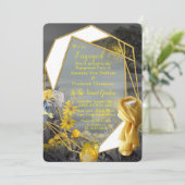 Grijze en gele tulpen met zonsondergang kaart (Staand voorkant)