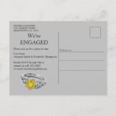 Grijze en gele tulpen met zonsondergang uitnodiging briefkaart (Achterkant)