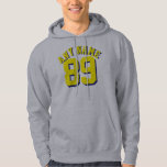 Grijze en gele volwassenen | Sport Jersey Design Hoodie<br><div class="desc">Grijze en gele volwassenen | Sport Jersey Design Mannen Jersey Hooded Sweatshirt</div>