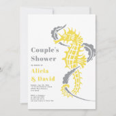 Grijze en gele zeehondenstranden douchen kaart (Voorkant)