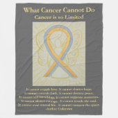 Grijze en Gold Awareness Ribbon Angel Blanket Fleece Deken (Voorkant)