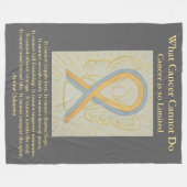 Grijze en Gold Awareness Ribbon Angel Blanket Fleece Deken (Voorkant (Horizontaal))