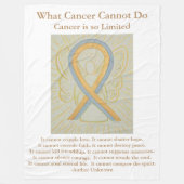 Grijze en Gold Awareness Ribbon Angel Blanket Fleece Deken (Voorkant)