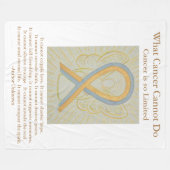 Grijze en Gold Awareness Ribbon Angel Blanket Fleece Deken (Voorkant (Horizontaal))