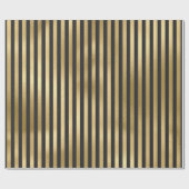 Grijze en Gouden Folie Strepen Cadeaupapier (Vlak)