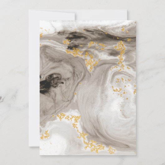 Grijze en goudhoudende Waterverf Verpleegkundepart Kaart (Achterkant)